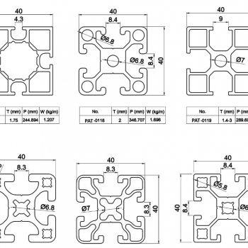 Nhôm định hình 40x40