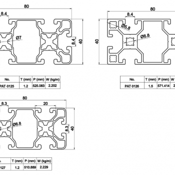 Nhôm định hình 40x80