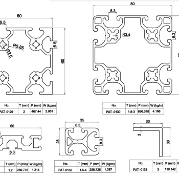 Nhôm định hình 60x60, 80x80